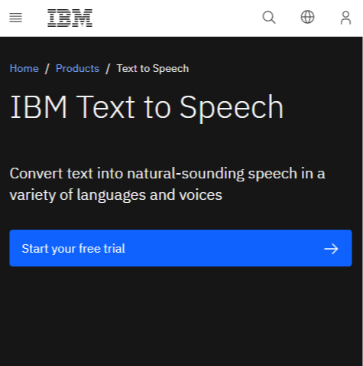 IBM Watson文字转语音