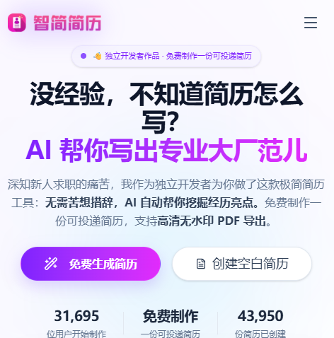 智简简历